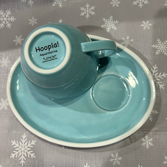 Lenox Hoopla Aquamarine Cup And Saucer Set - Picture 5 of 7